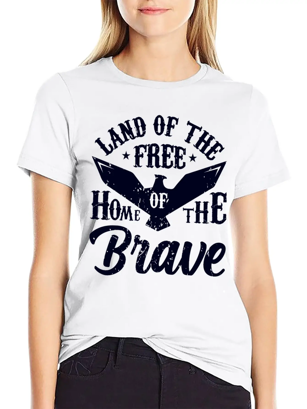 Land Of The Free Home Of The Brave 4th Of July Unisex Casual T-Shirt – Clean Design For Daily Comfort