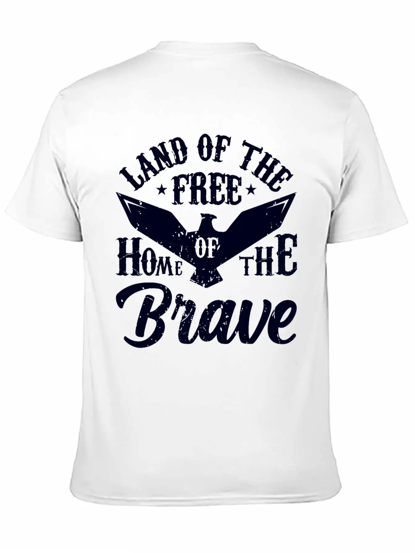 Land Of The Free Home Of The Brave 4th Of July Unisex Casual T-Shirt – Clean Design For Daily Comfort