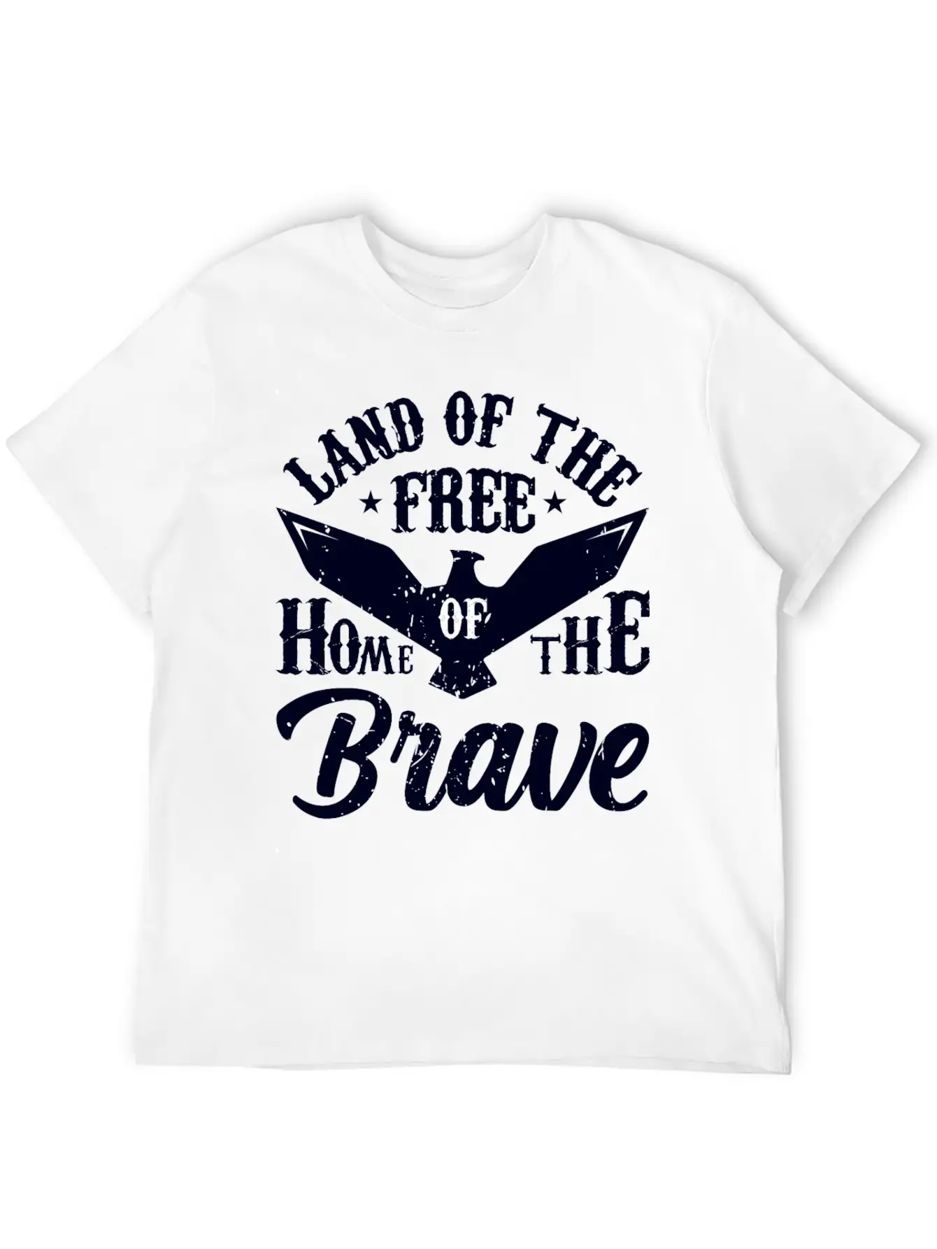 Land Of The Free Home Of The Brave 4th Of July Unisex Casual T-Shirt – Clean Design For Daily Comfort