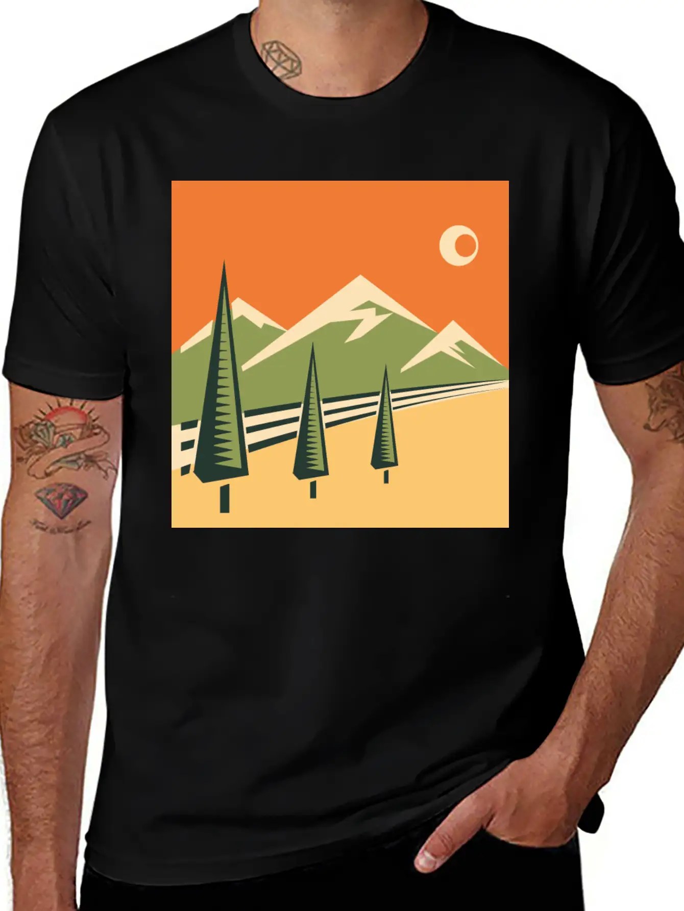 Landscape Unisex Casual T-Shirt – Clean Design For Daily Comfort