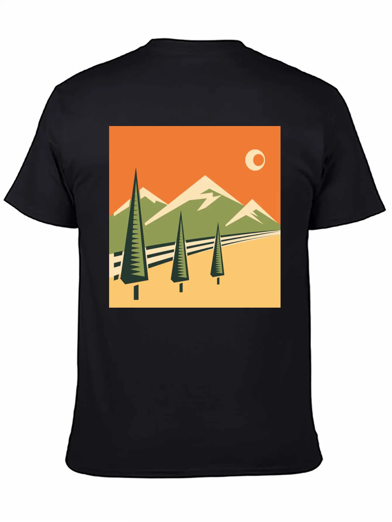 Landscape Unisex Casual T-Shirt – Clean Design For Daily Comfort