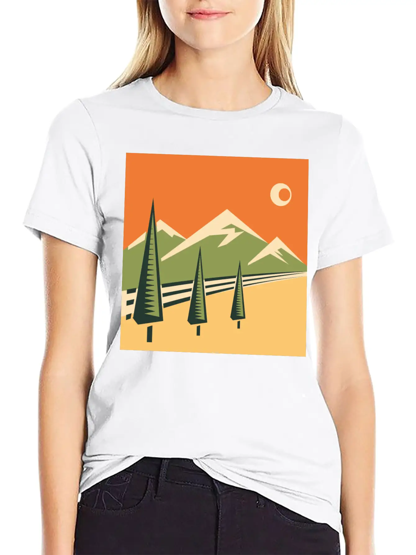 Landscape Unisex Casual T-Shirt – Clean Design For Daily Comfort