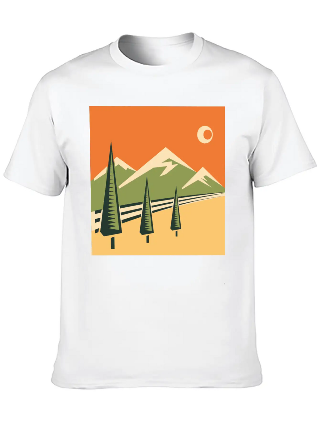 Landscape Unisex Casual T-Shirt – Clean Design For Daily Comfort