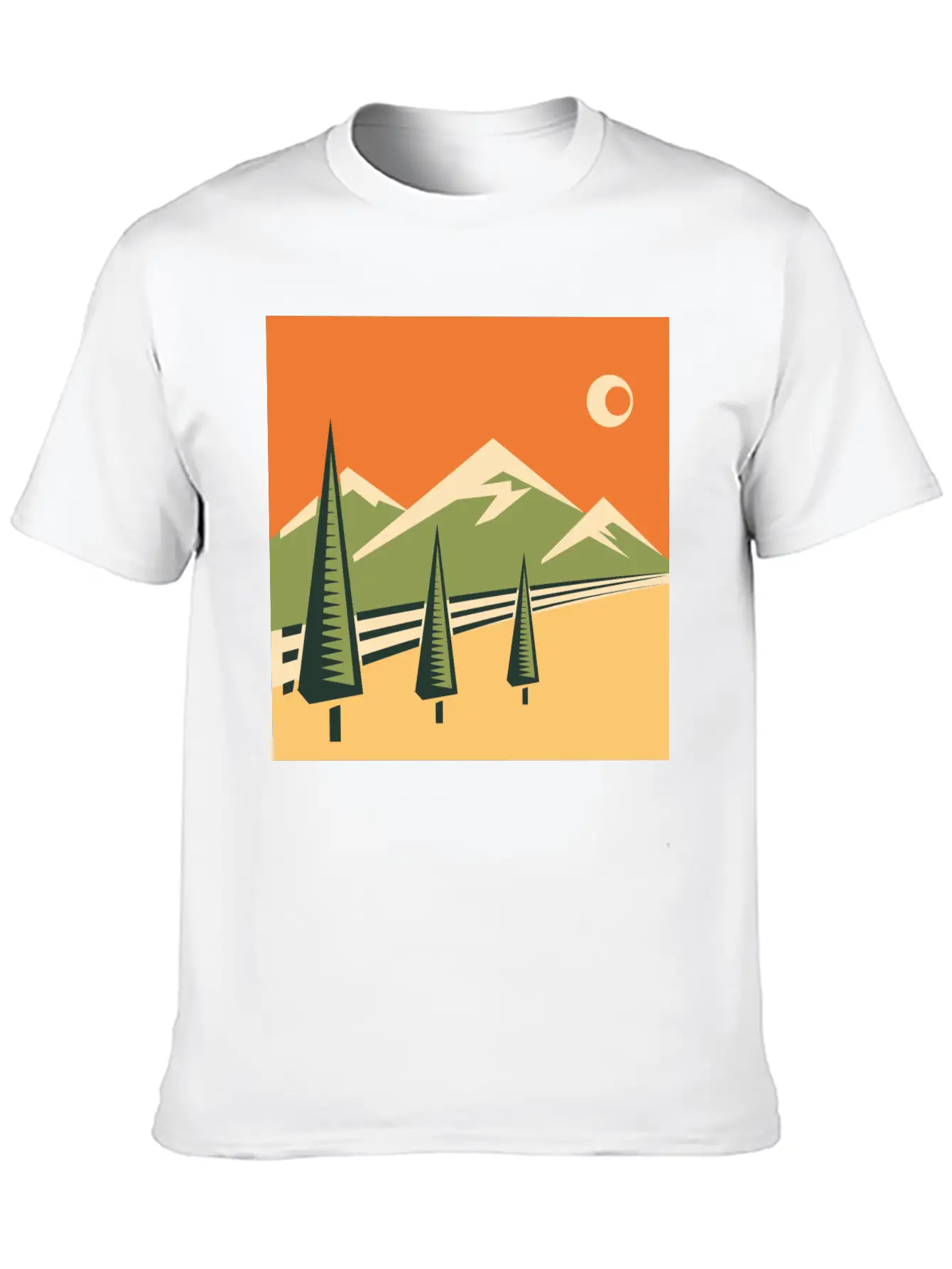 Landscape Unisex Casual T-Shirt – Clean Design For Daily Comfort
