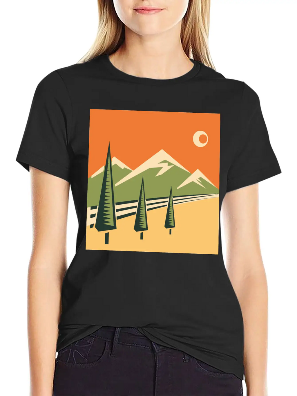 Landscape Unisex Casual T-Shirt – Clean Design For Daily Comfort