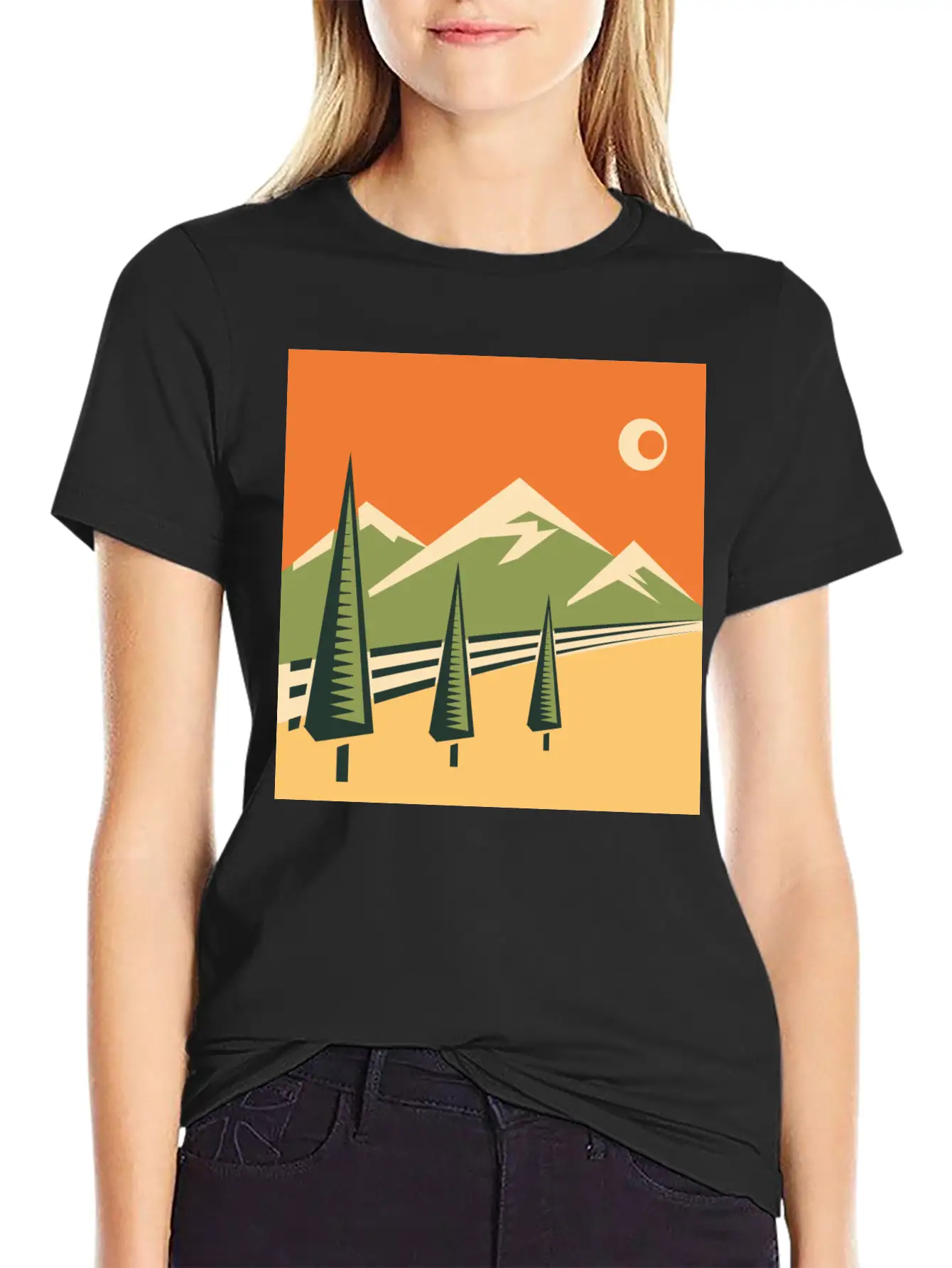 Landscape Unisex Casual T-Shirt – Clean Design For Daily Comfort
