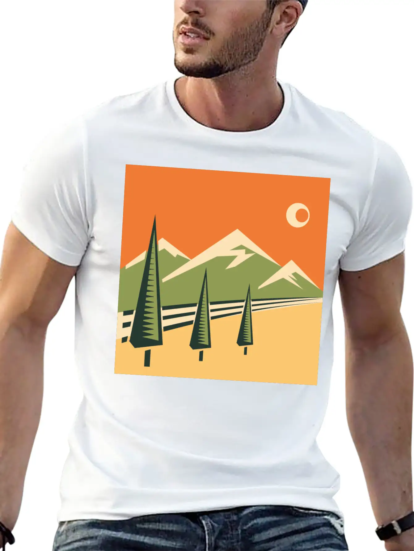 Landscape Unisex Casual T-Shirt – Clean Design For Daily Comfort
