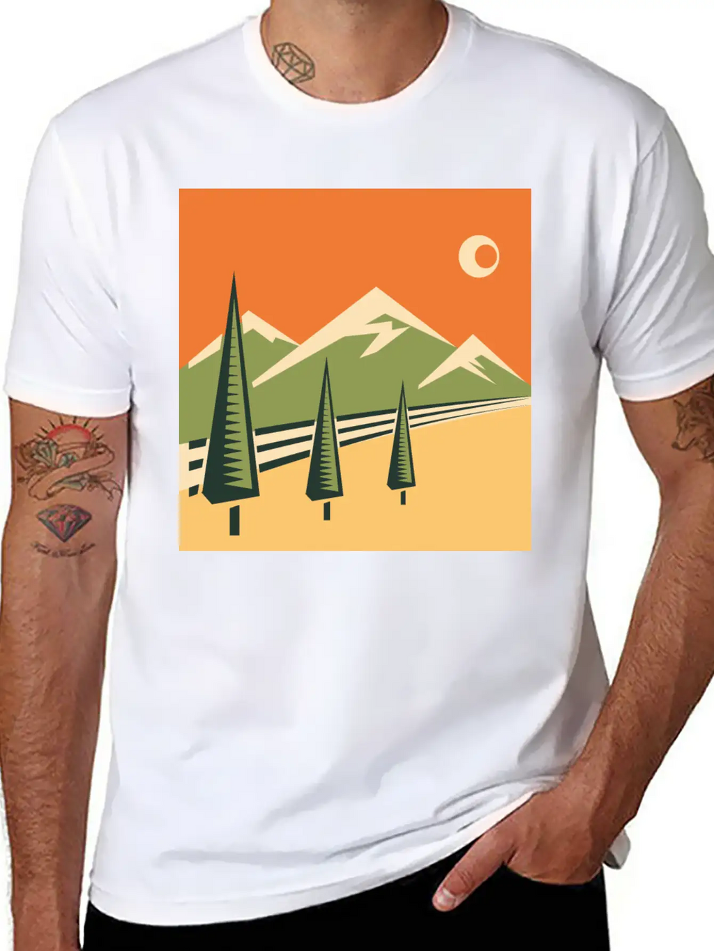 Landscape Unisex Casual T-Shirt – Clean Design For Daily Comfort