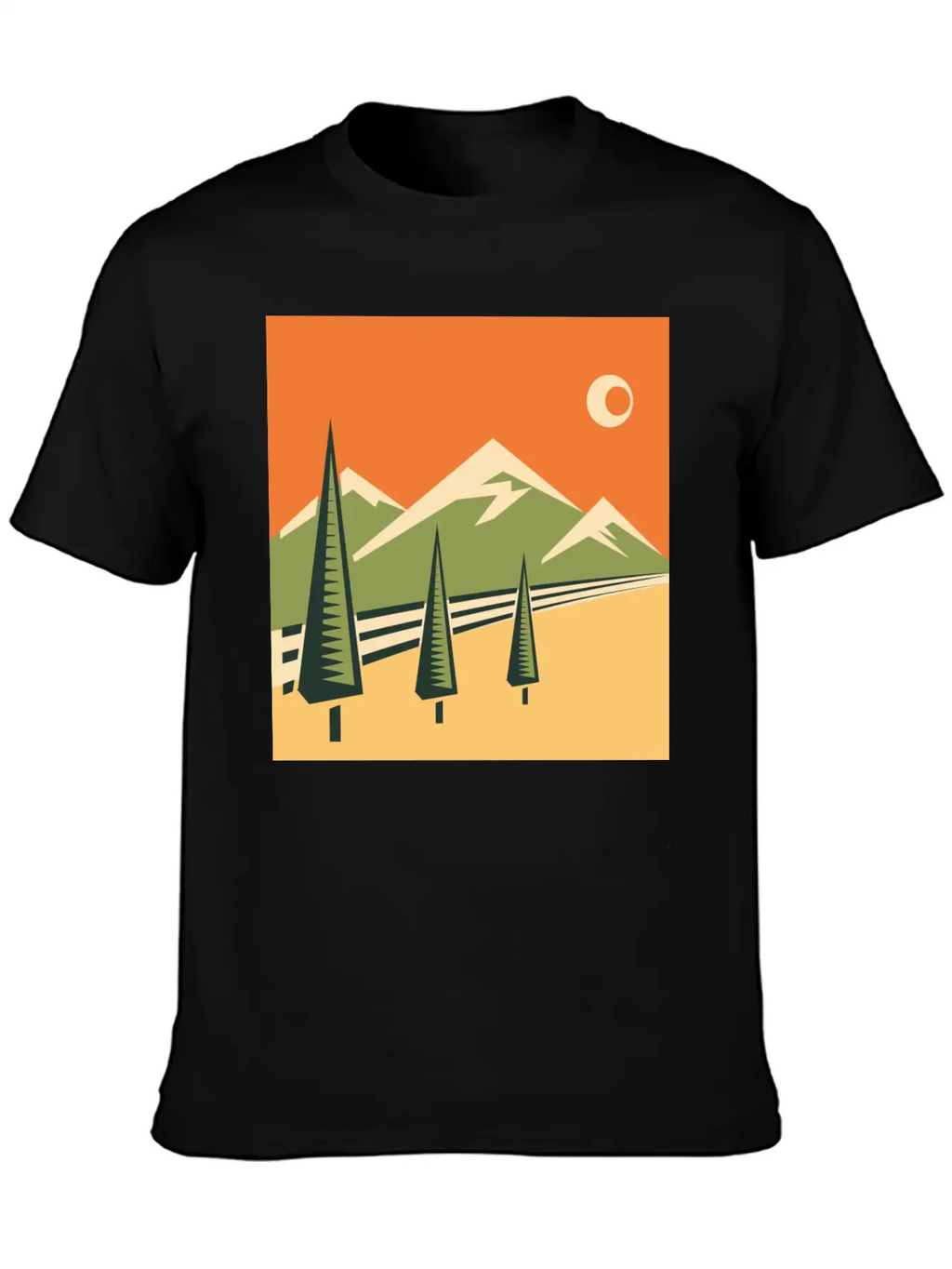 Landscape Unisex Casual T-Shirt – Clean Design For Daily Comfort