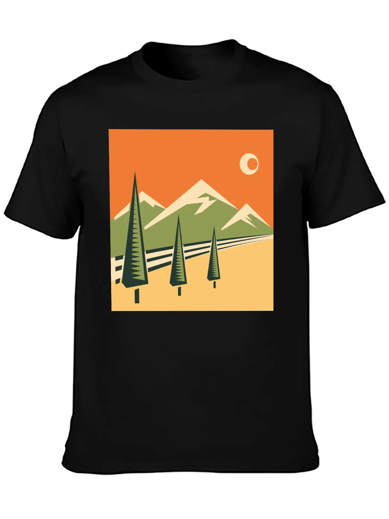 Landscape Unisex Casual T-Shirt – Clean Design For Daily Comfort