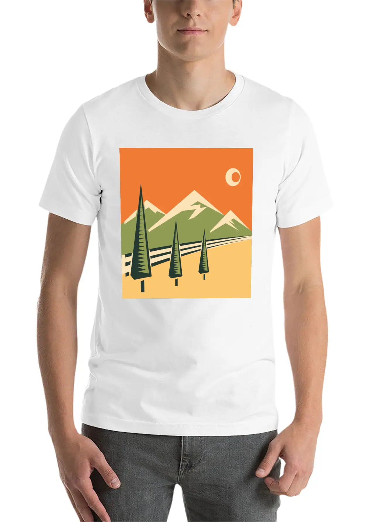Landscape Unisex Casual T-Shirt – Clean Design For Daily Comfort