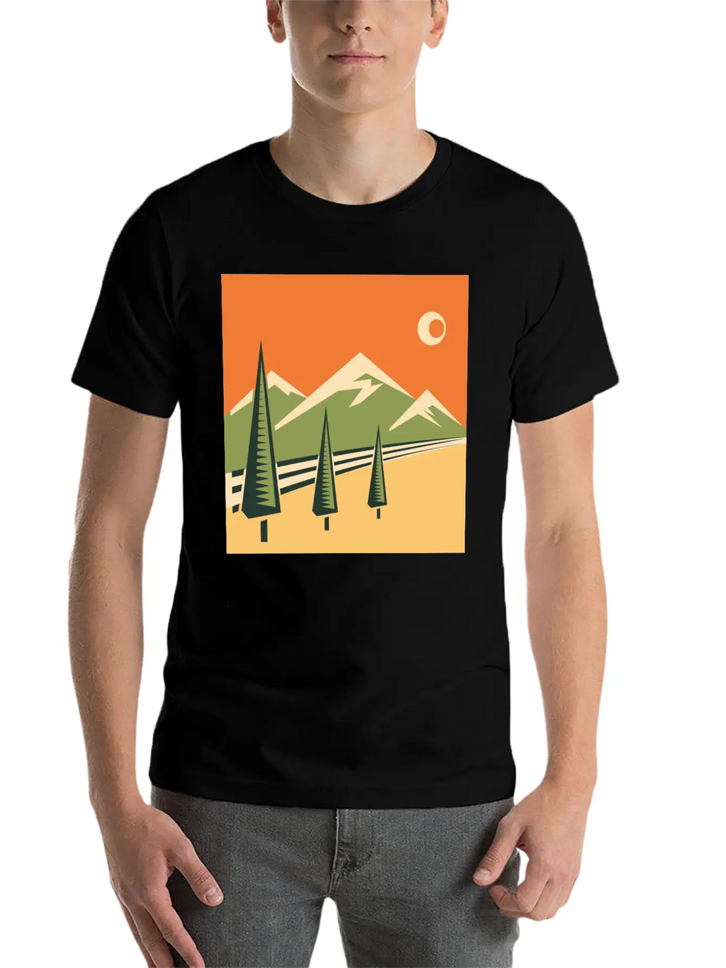Landscape Unisex Casual T-Shirt – Clean Design For Daily Comfort