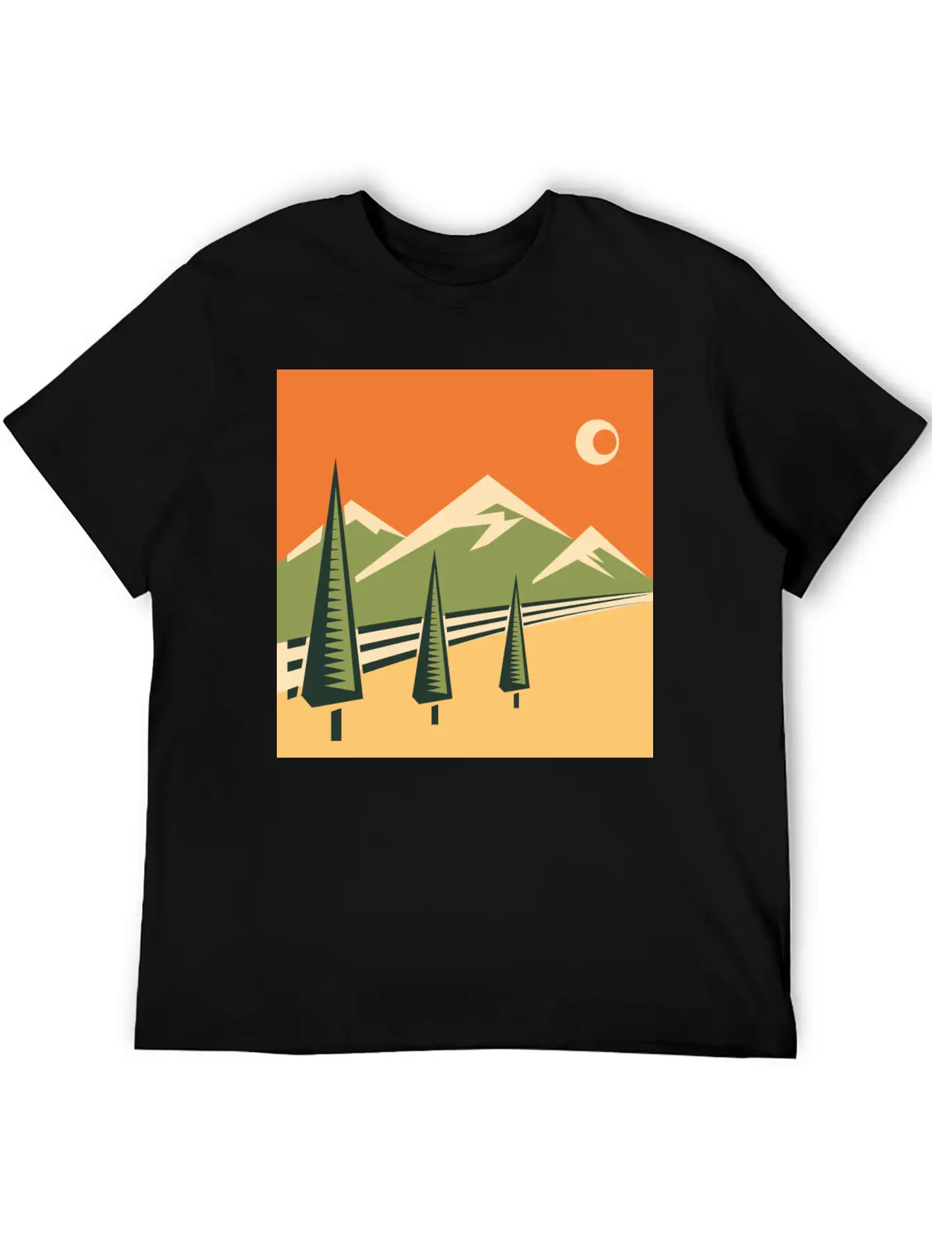 Landscape Unisex Casual T-Shirt – Clean Design For Daily Comfort