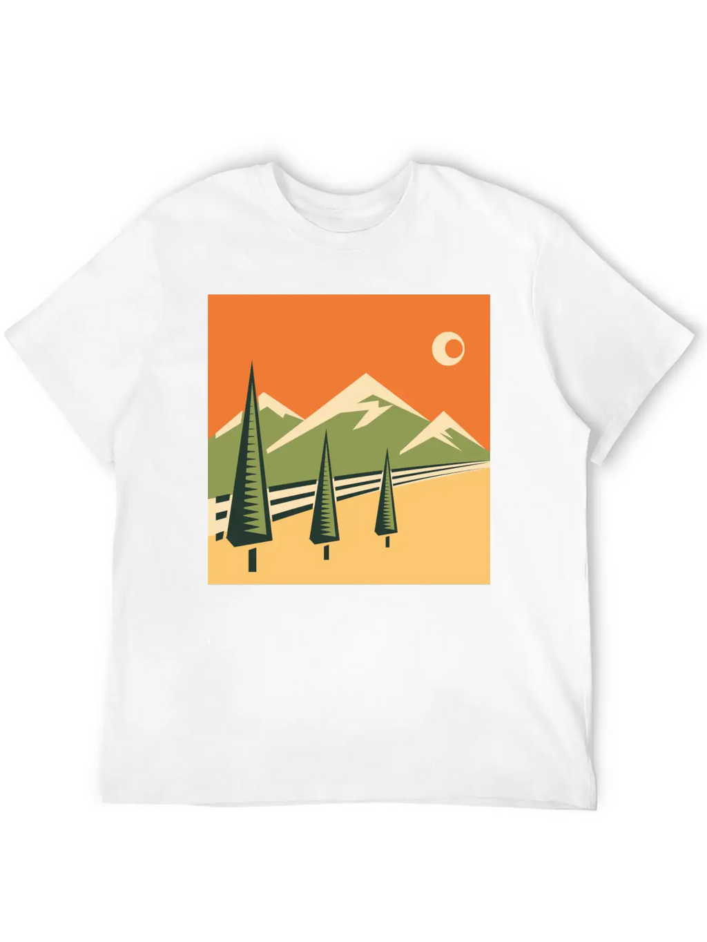 Landscape Unisex Casual T-Shirt – Clean Design For Daily Comfort
