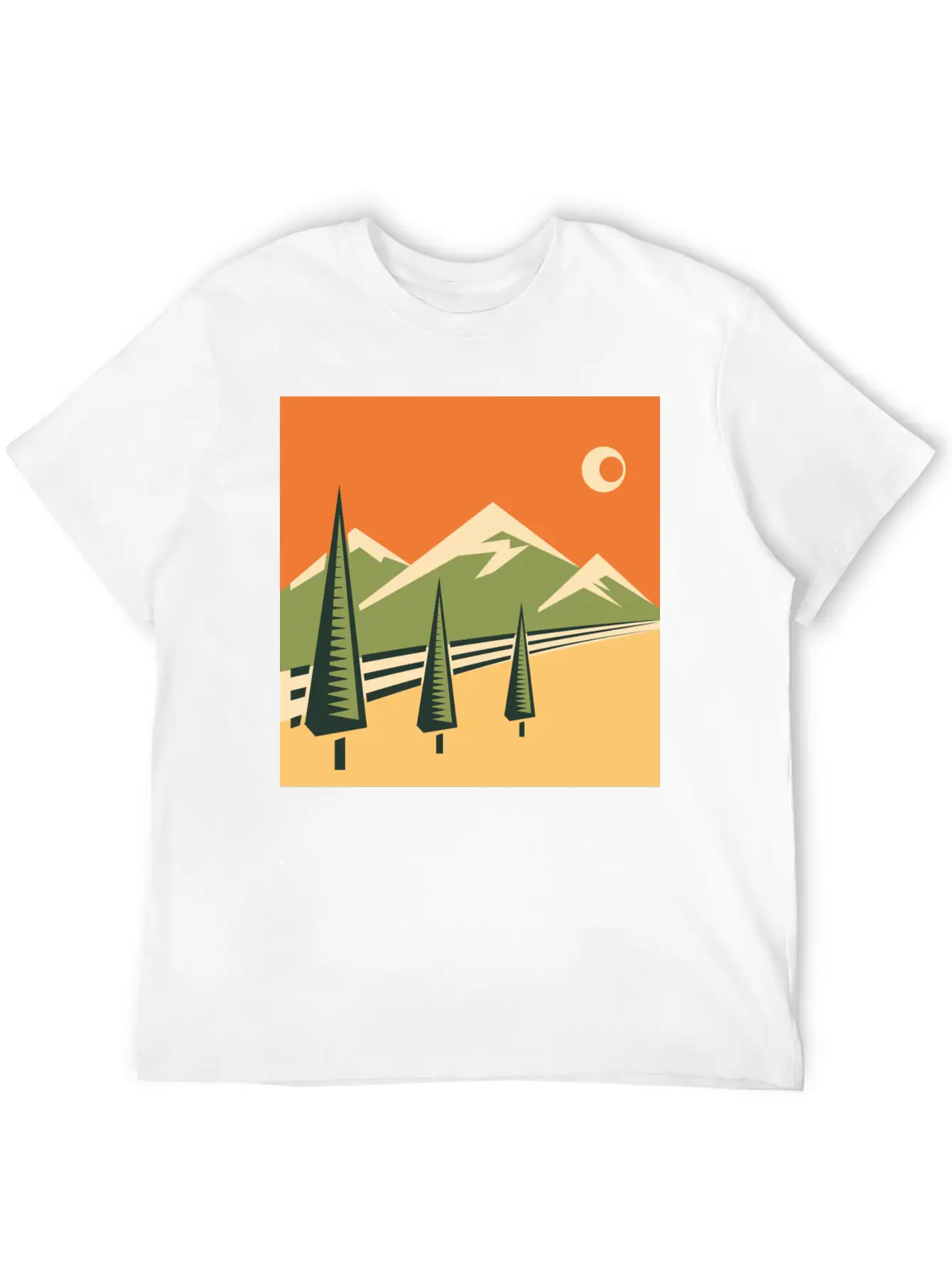 Landscape Unisex Casual T-Shirt – Clean Design For Daily Comfort