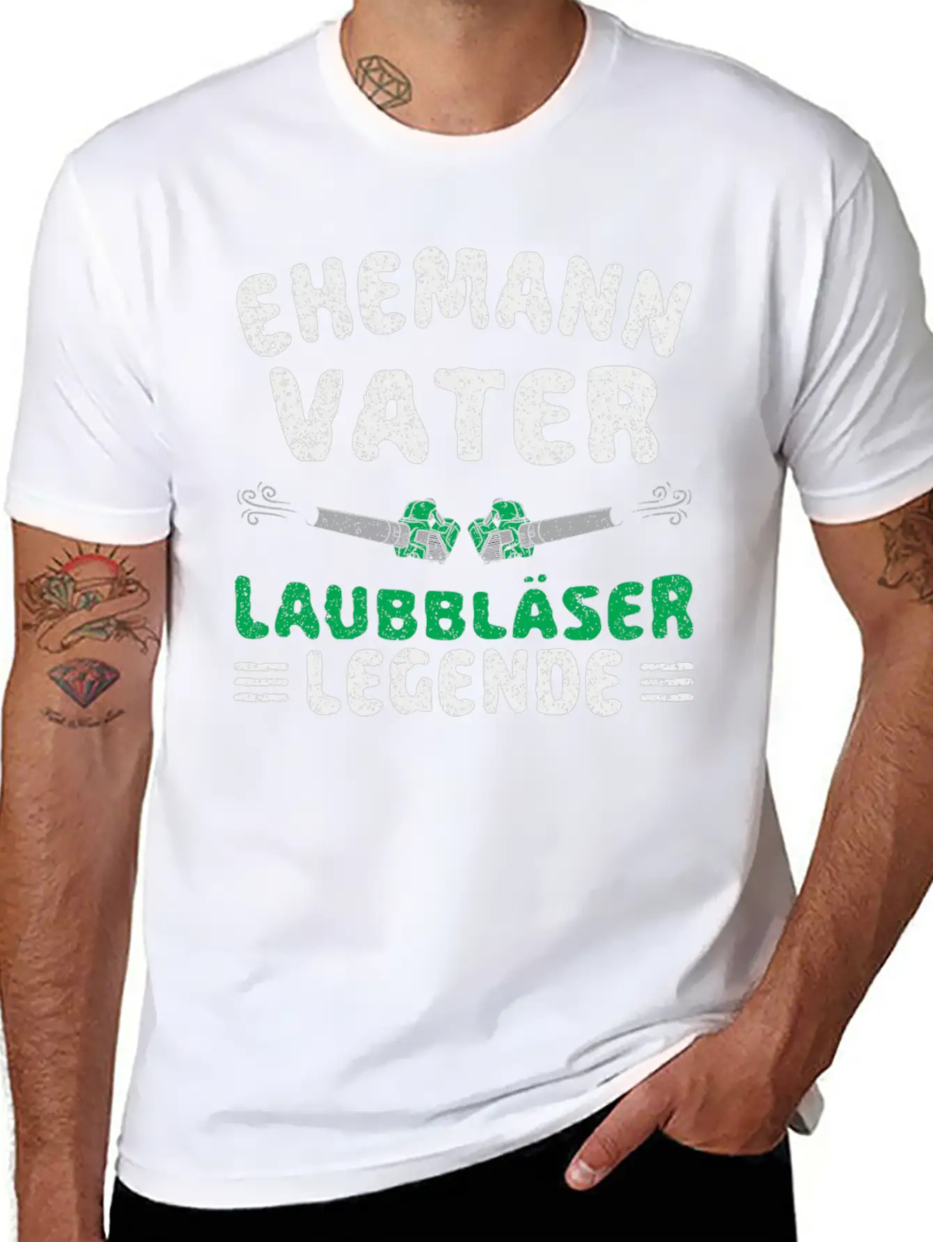 Landscapers Leaf Blowing Husband Father Gardens Unisex Short Sleeve Soft Cotton T-Shirt – Casual Everyday Wear