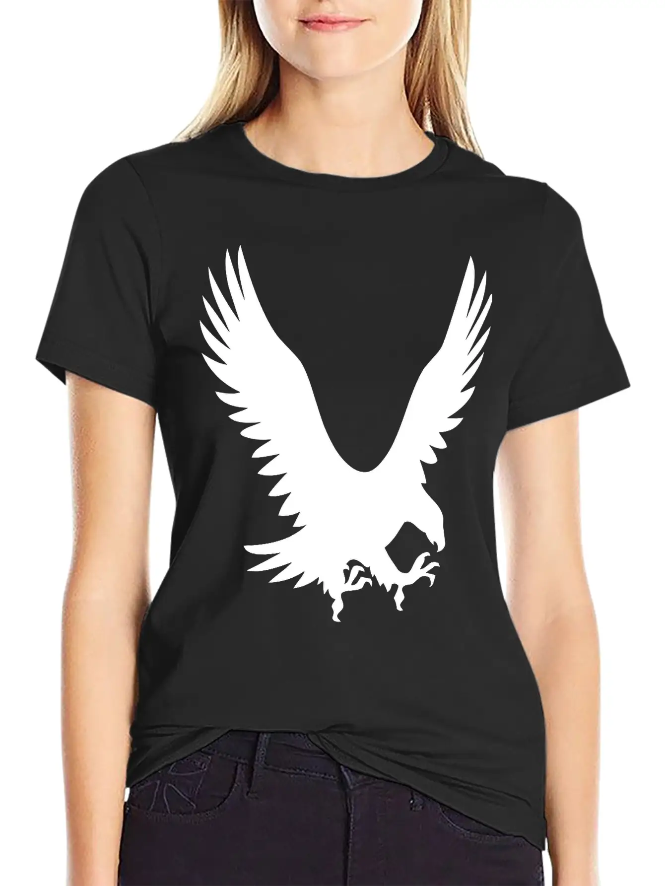 Large Eagle During A Hunt Unisex Short Sleeve Soft Cotton T-Shirt – Casual Everyday Wear