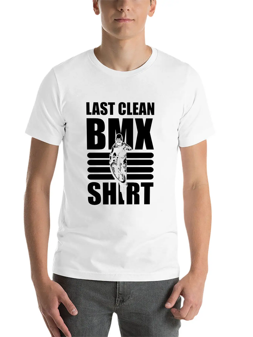 Last Clean BMX Shirt Mountain Bike Unisex Short Sleeve Soft Cotton T-Shirt – Casual Everyday Wear
