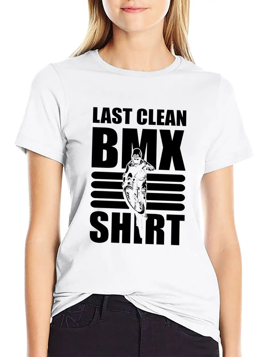 Last Clean BMX Shirt Mountain Bike Unisex Short Sleeve Soft Cotton T-Shirt – Casual Everyday Wear