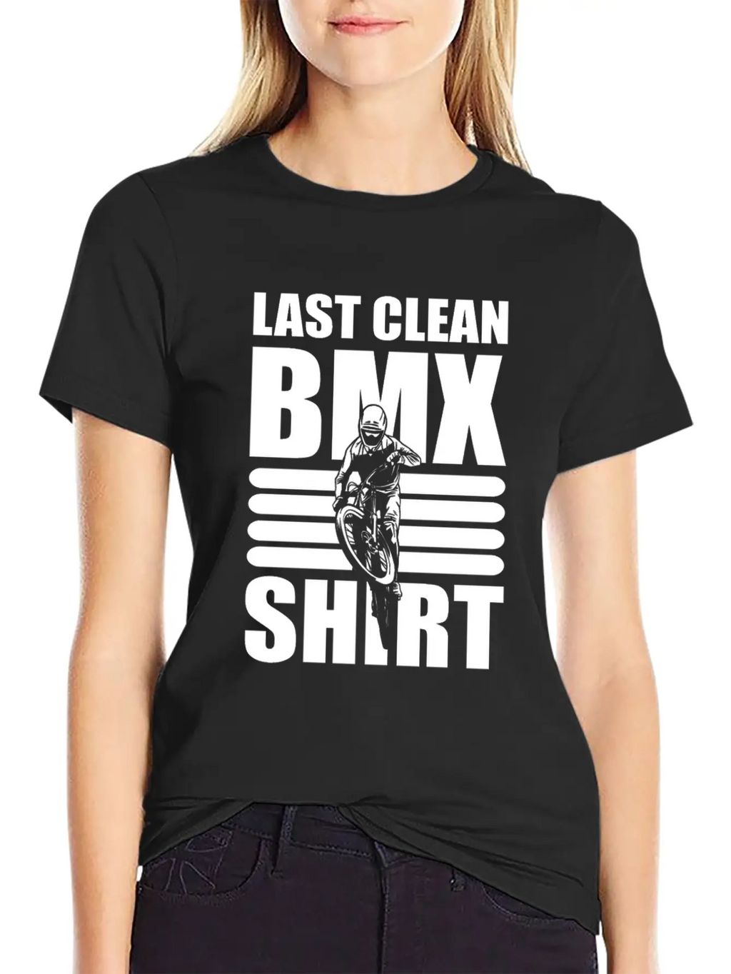 Last Clean BMX Shirt Mountain Bike Unisex Short Sleeve Soft Cotton T-Shirt – Casual Everyday Wear