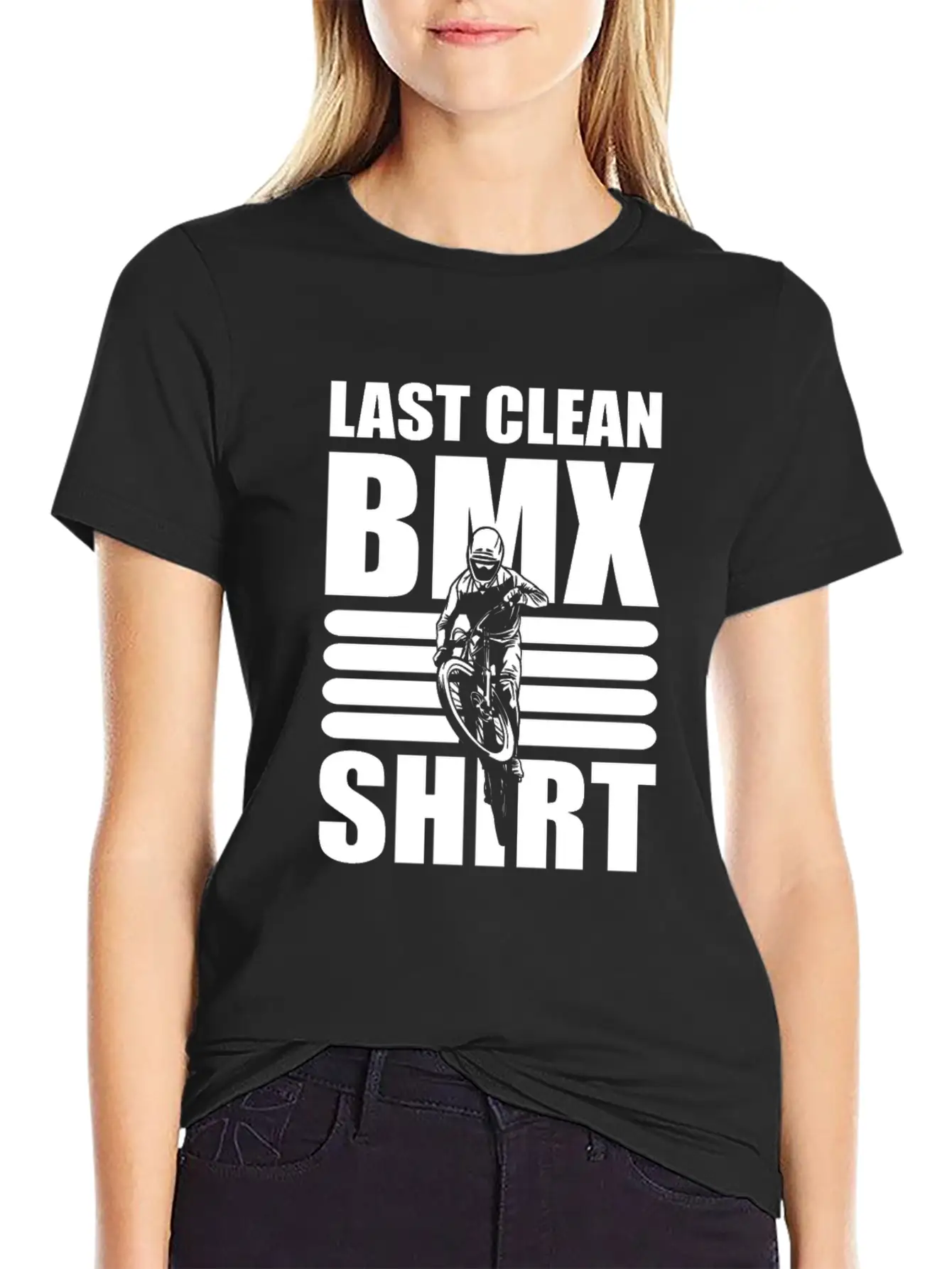 Last Clean BMX Shirt Mountain Bike Unisex Short Sleeve Soft Cotton T-Shirt – Casual Everyday Wear