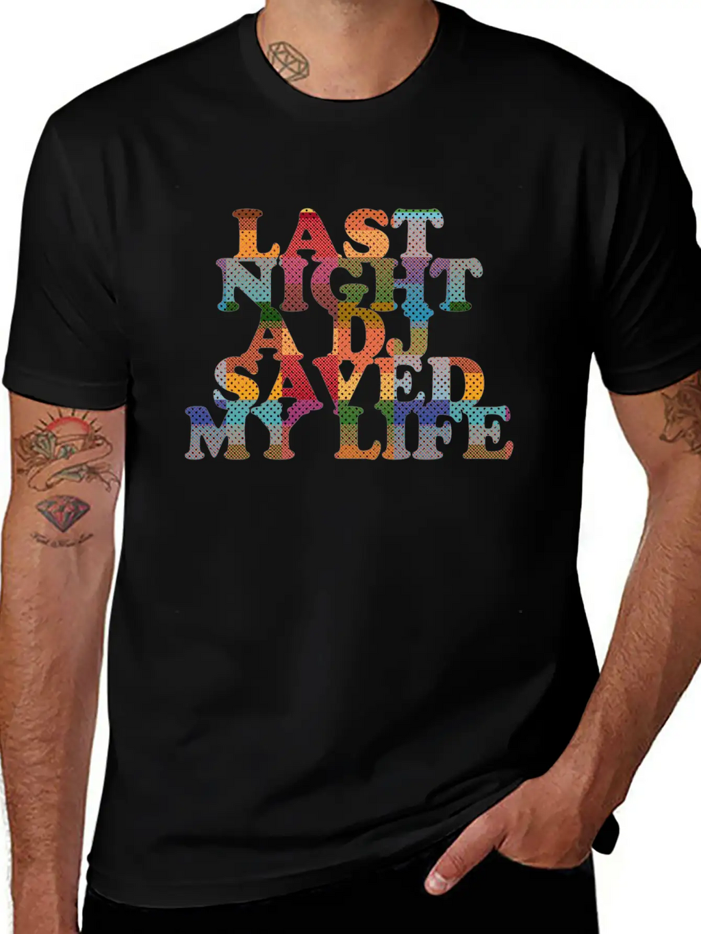 Last Night A Dj Saved My Life Classic Fit Graphic Tee For Daily Comfort – Unisex Cotton Shirt