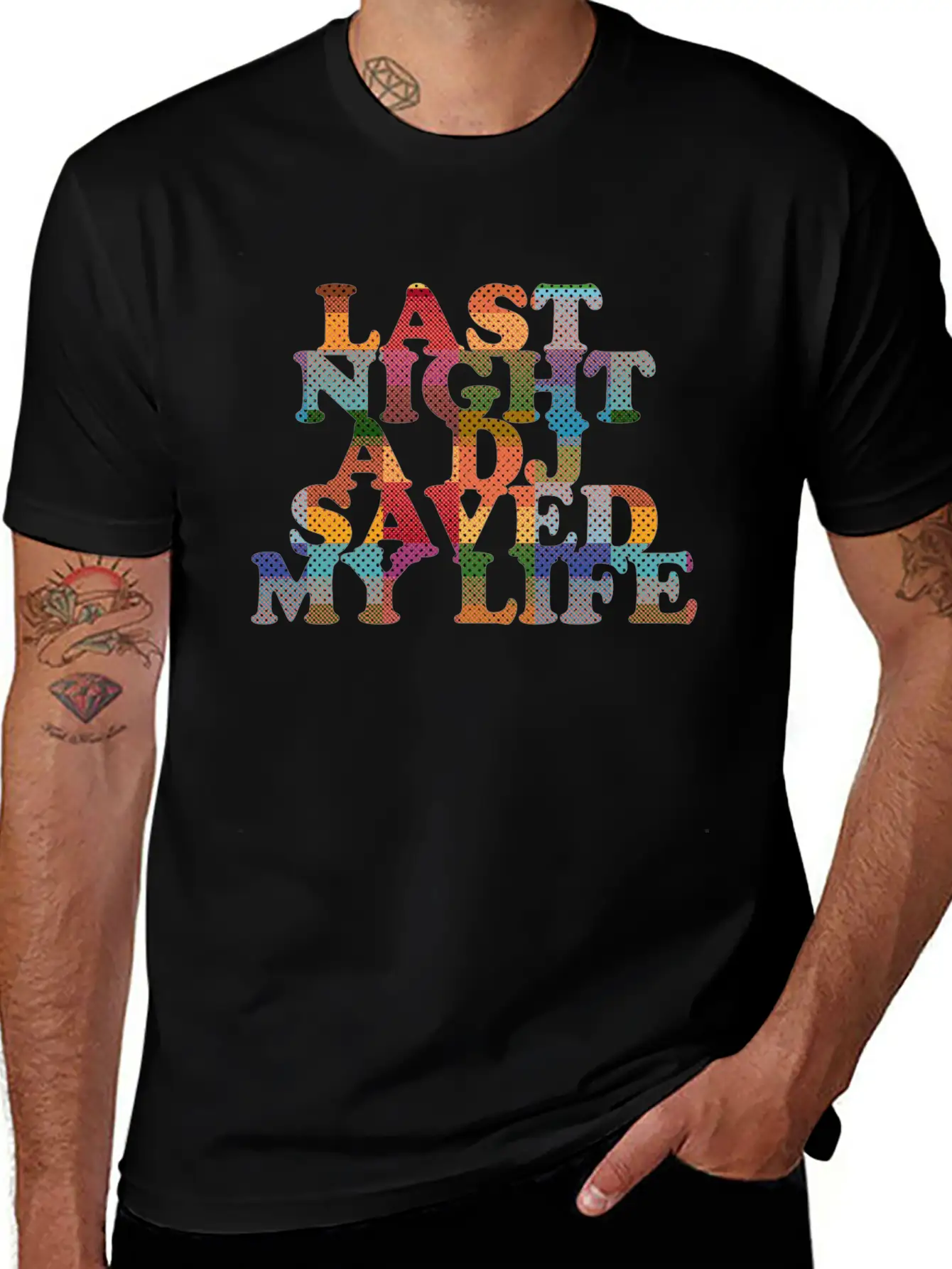 Last Night A Dj Saved My Life Classic Fit Graphic Tee For Daily Comfort – Unisex Cotton Shirt