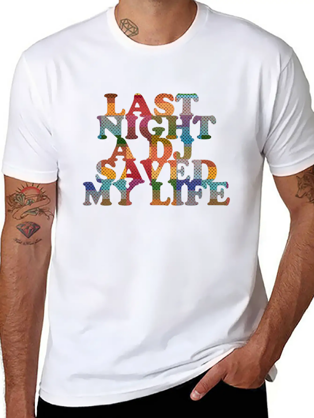 Last Night A Dj Saved My Life Classic Fit Graphic Tee For Daily Comfort – Unisex Cotton Shirt