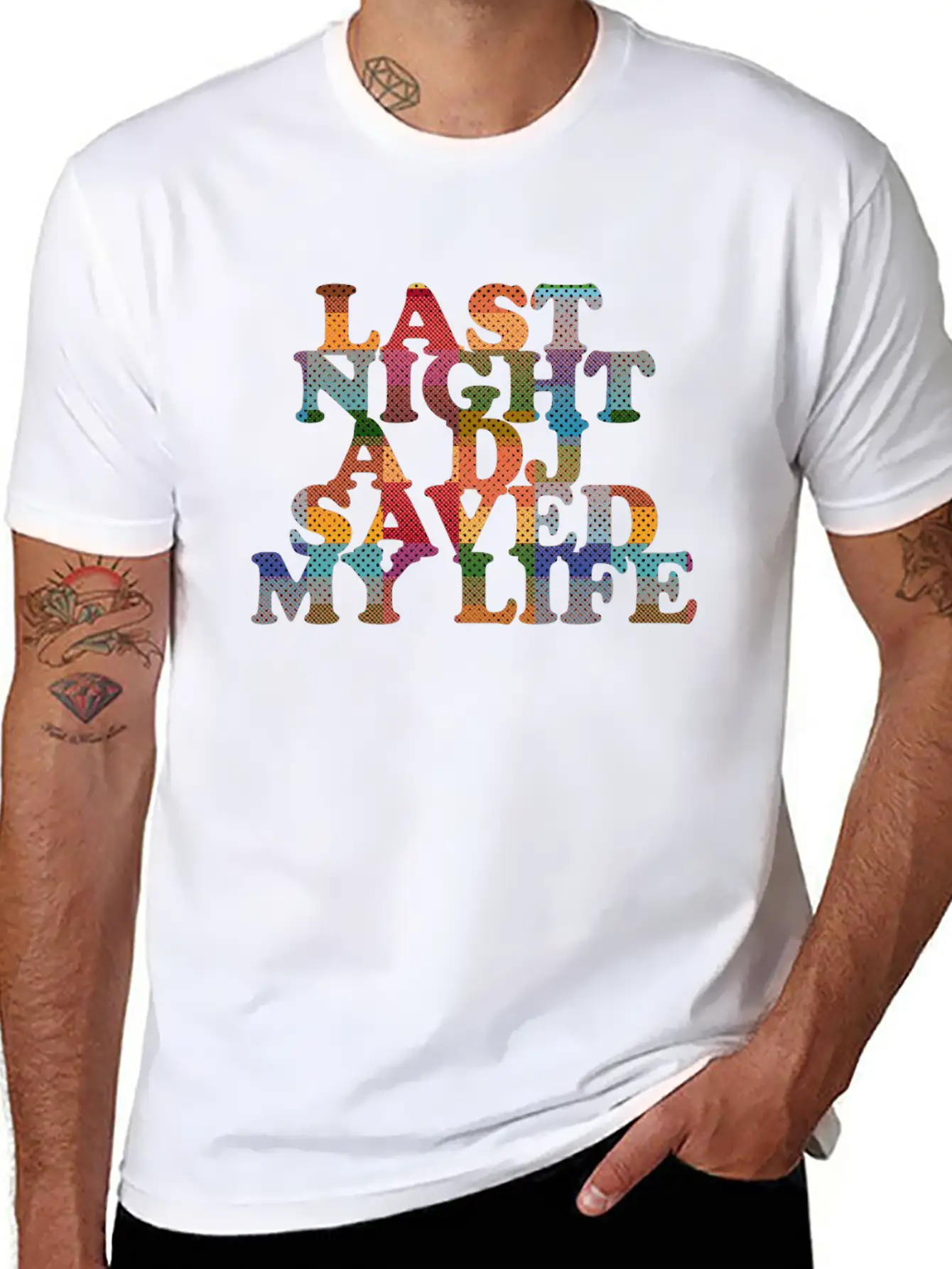 Last Night A Dj Saved My Life Classic Fit Graphic Tee For Daily Comfort – Unisex Cotton Shirt