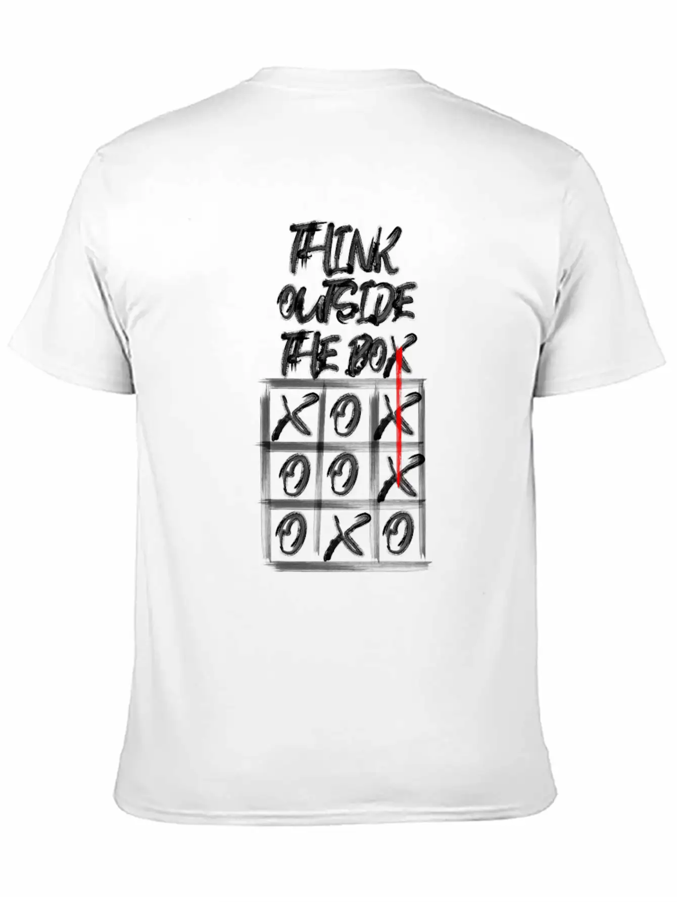 Lateral Thinker Creative Saying Gift Tic Tac Toe Unisex Casual T-Shirt – Clean Design For Daily Comfort