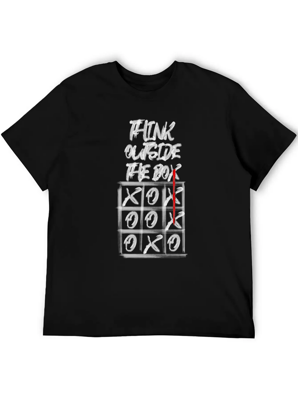 Lateral Thinker Creative Saying Gift Tic Tac Toe Unisex Casual T-Shirt – Clean Design For Daily Comfort