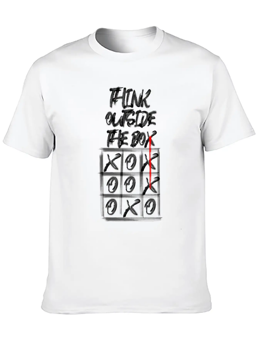 Lateral Thinker Creative Saying Gift Tic Tac Toe Unisex Casual T-Shirt – Clean Design For Daily Comfort