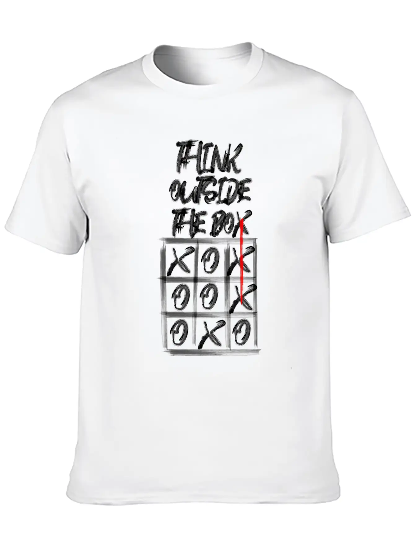 Lateral Thinker Creative Saying Gift Tic Tac Toe Unisex Casual T-Shirt – Clean Design For Daily Comfort