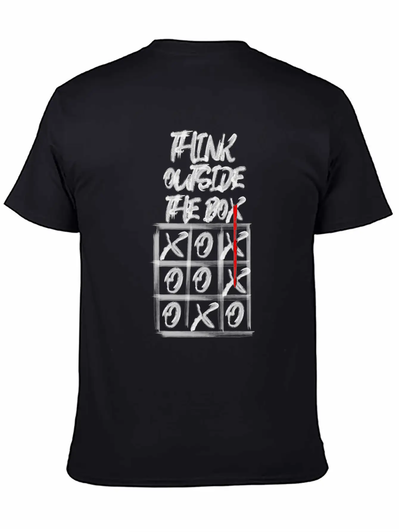 Lateral Thinker Creative Saying Gift Tic Tac Toe Unisex Casual T-Shirt – Clean Design For Daily Comfort
