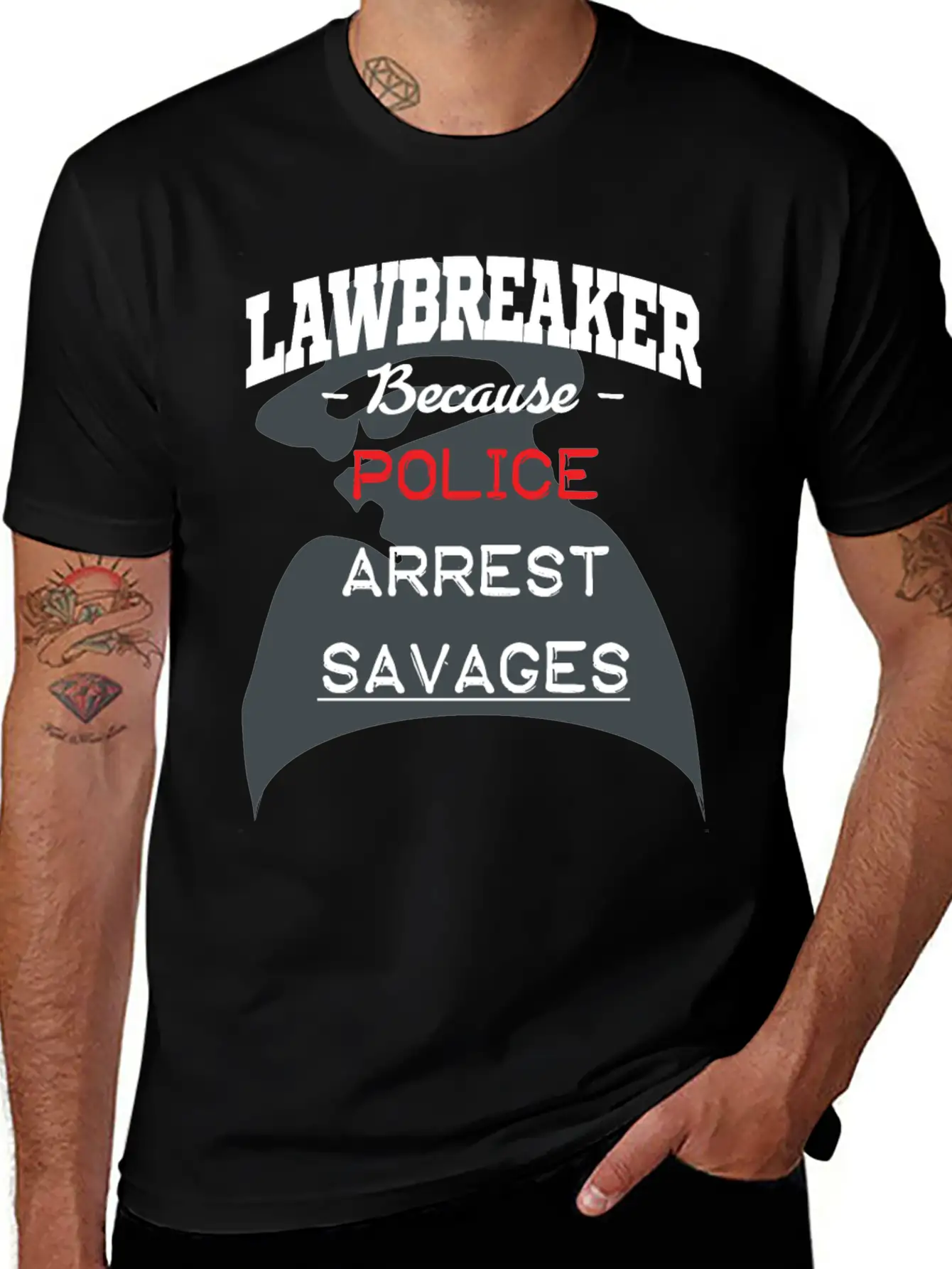 Lawbreaker Because Police Arrest SAVAGES Essential Cotton Tee For Daily Outfits – Unisex Style