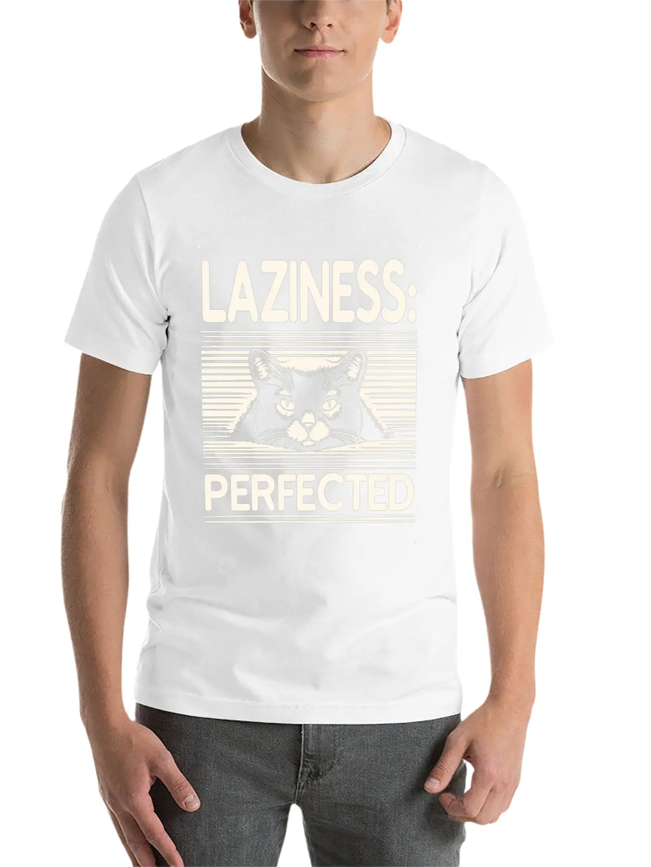 Laziness Perfected Unisex Short Sleeve Soft Cotton T-Shirt – Casual Everyday Wear