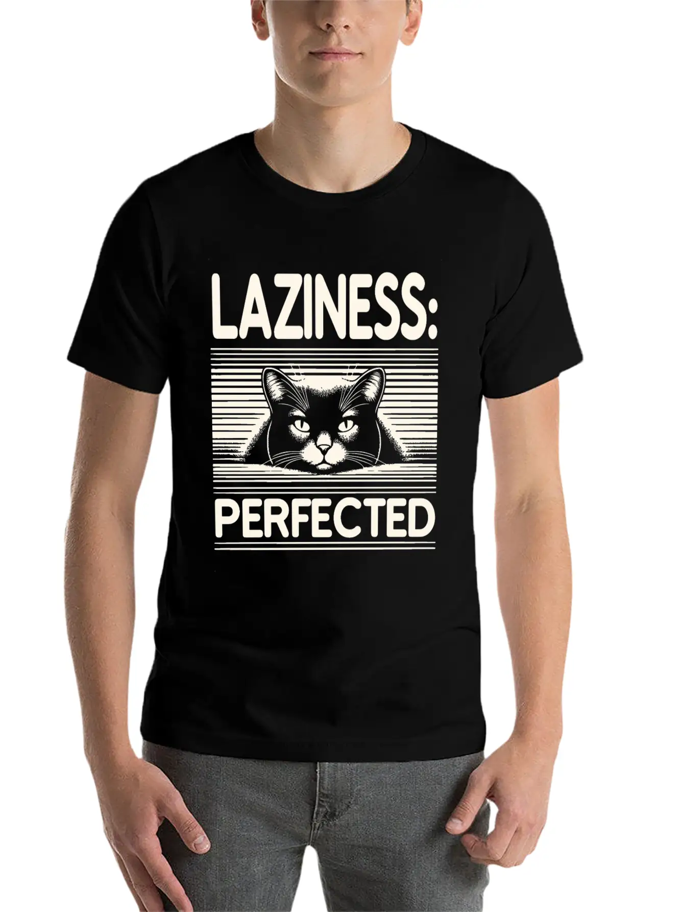 Laziness Perfected Unisex Short Sleeve Soft Cotton T-Shirt – Casual Everyday Wear
