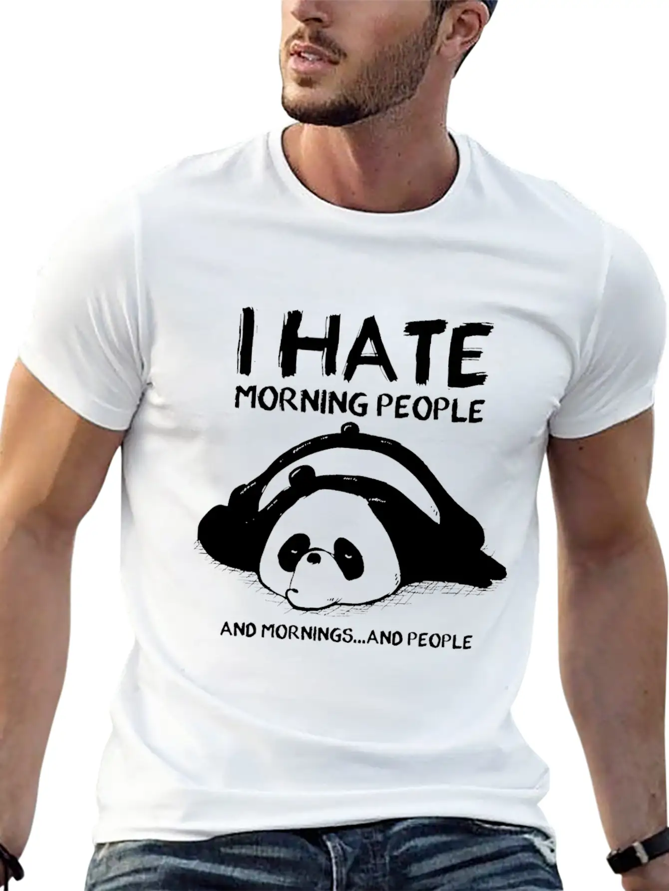 Lazy Bear Unisex Casual T-Shirt – Clean Design For Daily Comfort