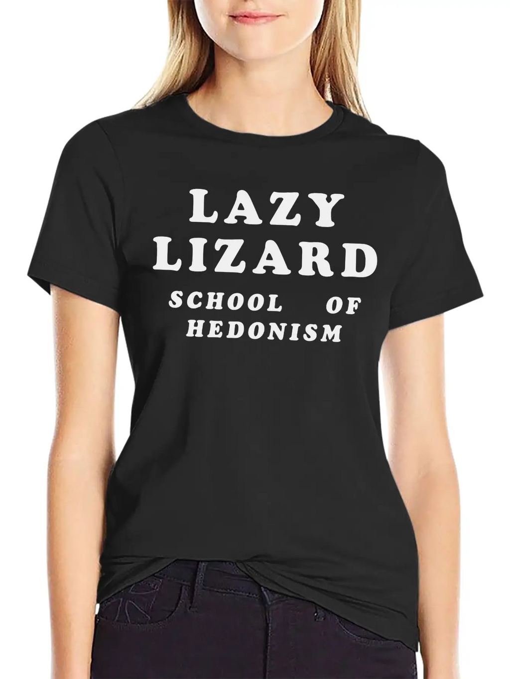 Lazy Lizard School Of Hedonism Unisex Casual T-Shirt – Clean Design For Daily Comfort