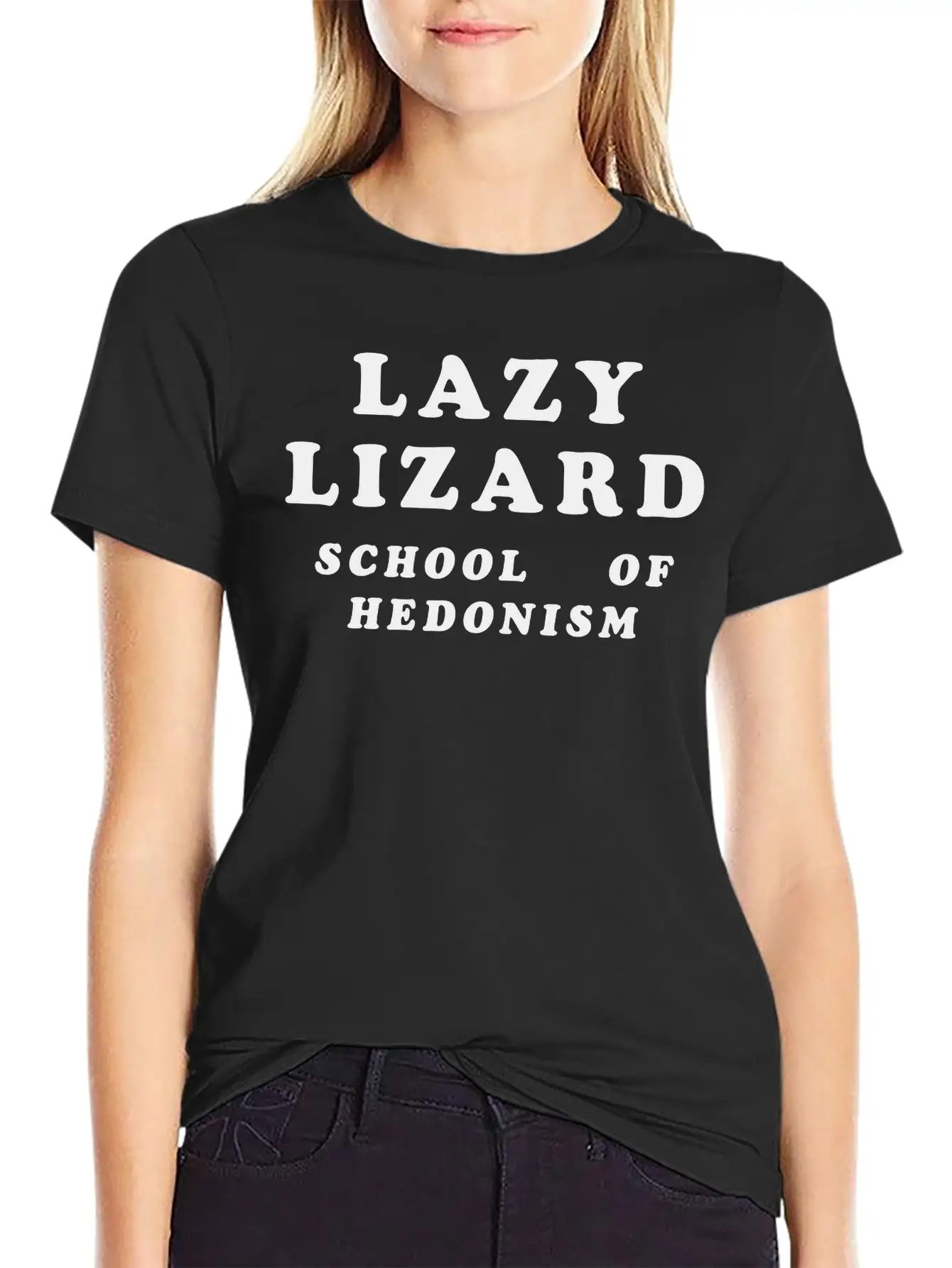 Lazy Lizard School Of Hedonism Unisex Casual T-Shirt – Clean Design For Daily Comfort