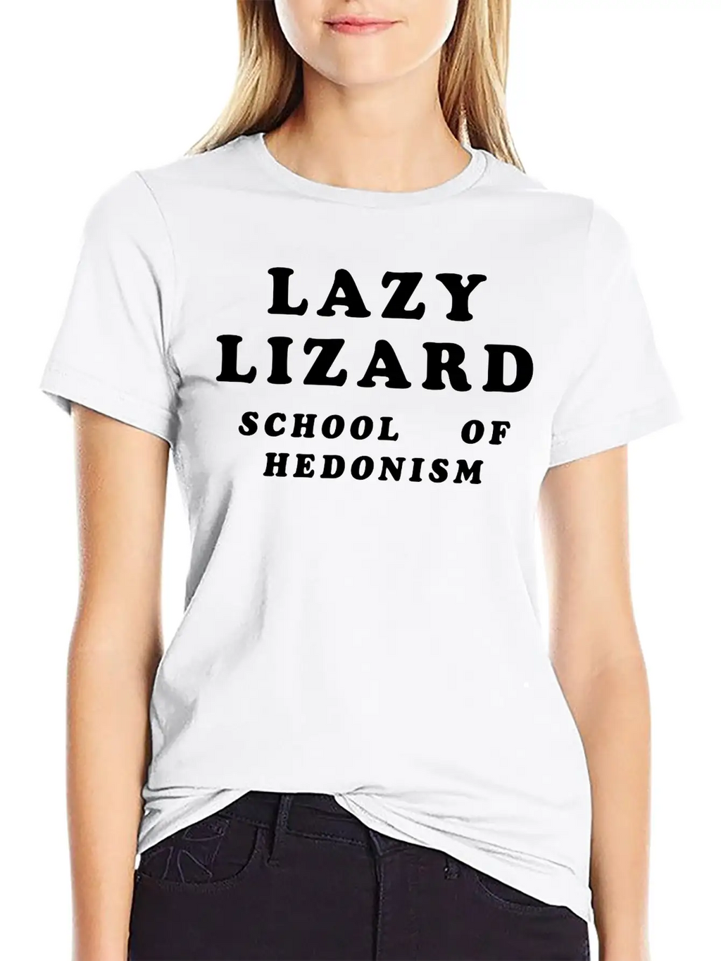 Lazy Lizard School Of Hedonism Unisex Casual T-Shirt – Clean Design For Daily Comfort