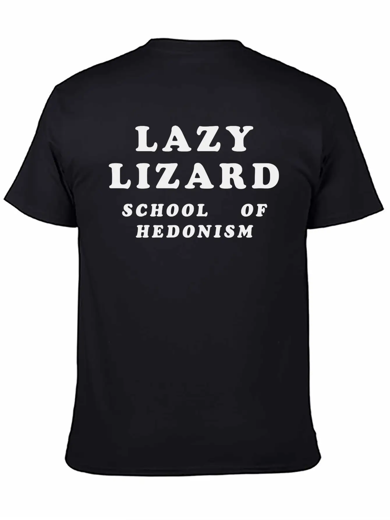 Lazy Lizard School Of Hedonism Unisex Casual T-Shirt – Clean Design For Daily Comfort