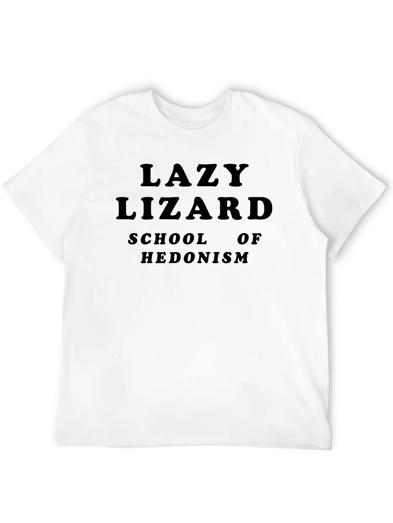 Lazy Lizard School Of Hedonism Unisex Casual T-Shirt – Clean Design For Daily Comfort