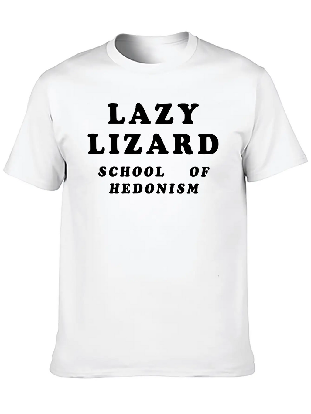 Lazy Lizard School Of Hedonism Unisex Casual T-Shirt – Clean Design For Daily Comfort