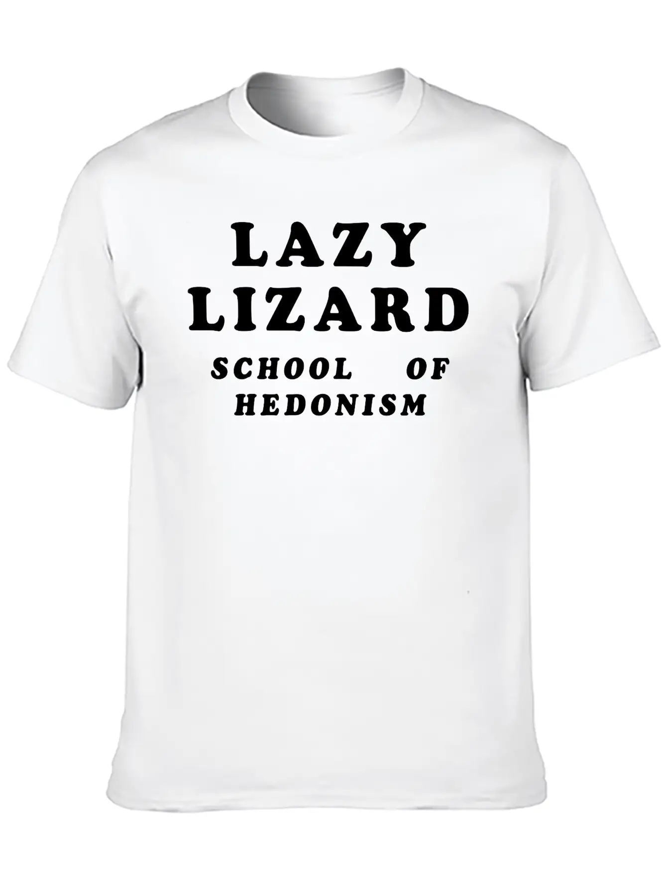 Lazy Lizard School Of Hedonism Unisex Casual T-Shirt – Clean Design For Daily Comfort