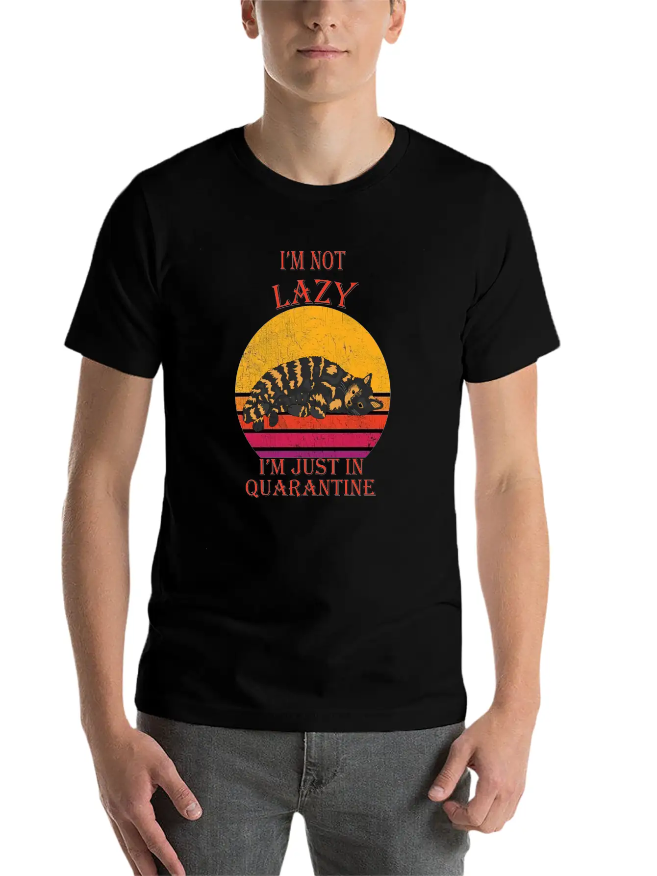 Lazy Quarantine Breathable Soft Cotton T-Shirt – Timeless Casual Look