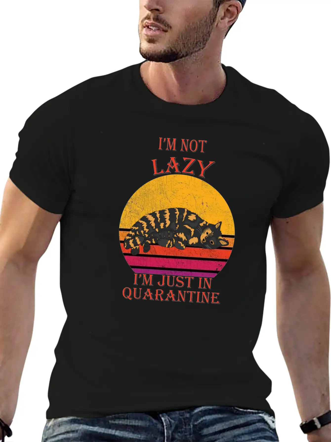 Lazy Quarantine Breathable Soft Cotton T-Shirt – Timeless Casual Look