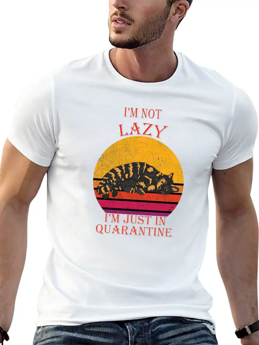 Lazy Quarantine Breathable Soft Cotton T-Shirt – Timeless Casual Look