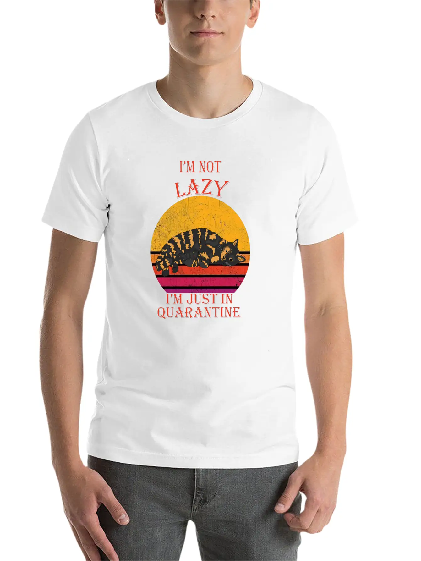 Lazy Quarantine Breathable Soft Cotton T-Shirt – Timeless Casual Look