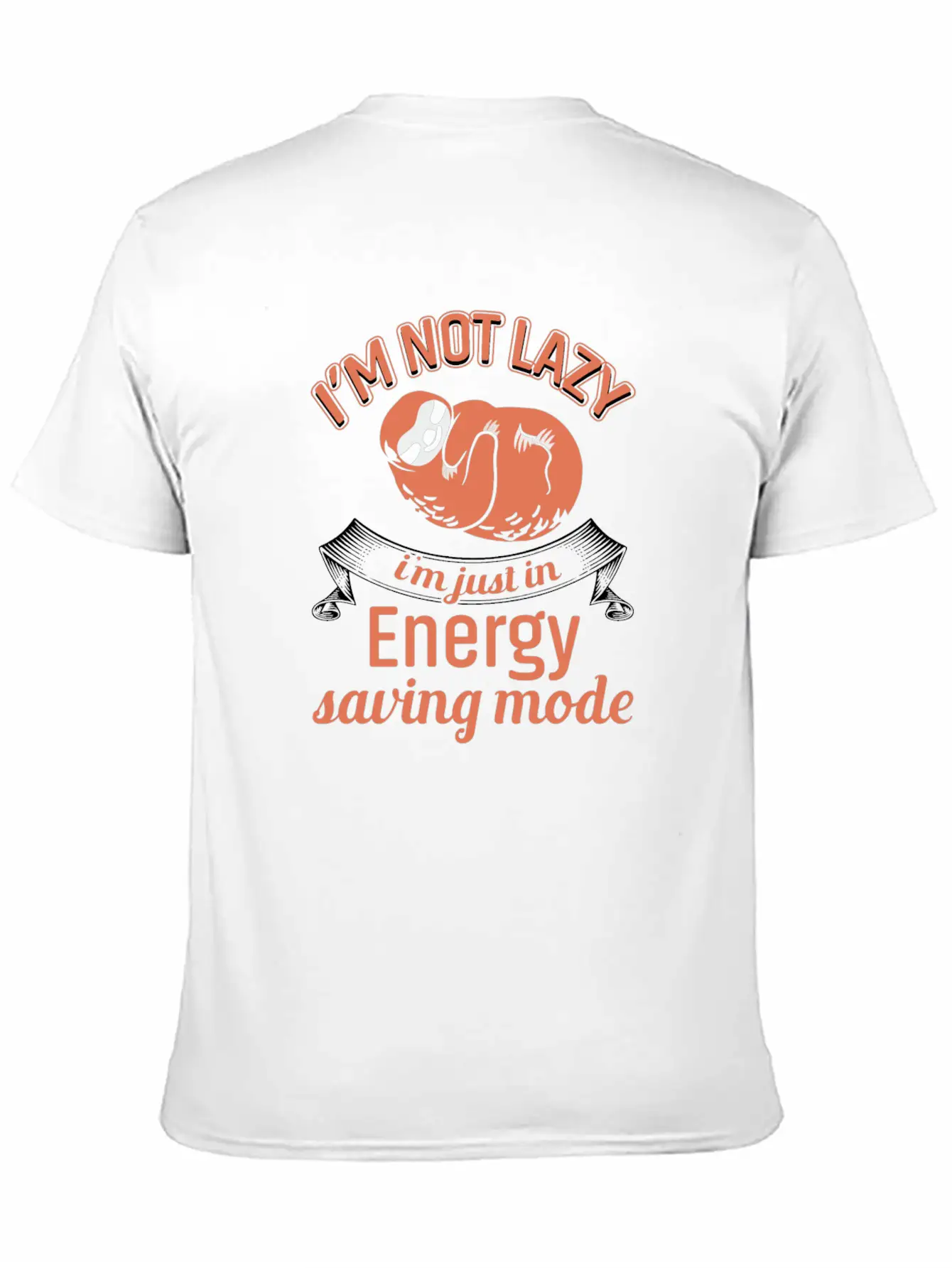 Lazy Save Energy Unisex Short Sleeve Soft Cotton T-Shirt – Casual Everyday Wear